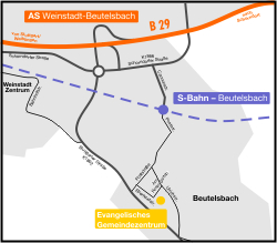 anfahrt weinstadt-beutelsbach